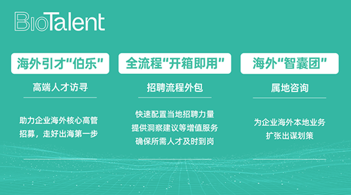 猎头公司凯发k8国际的海外分支团队BioTalent专注于生命健康领域的人才服务